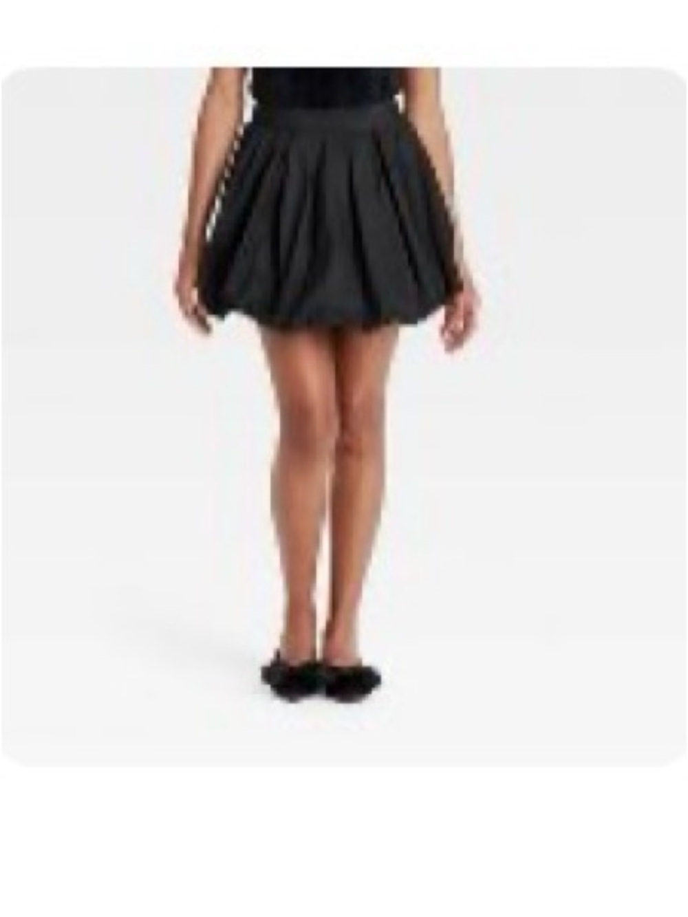 A New Day black bubble hem mini skirt xs